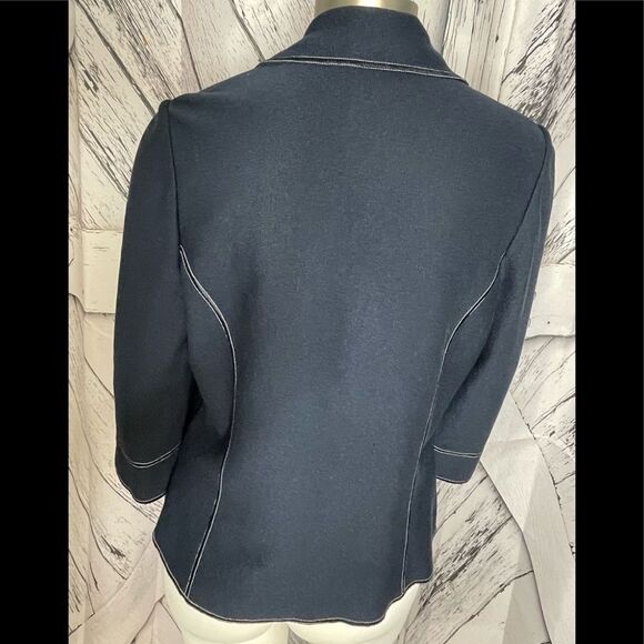 Stizzoli Knit Blazer Navy S Made in Italy - Picture 7 of 7
